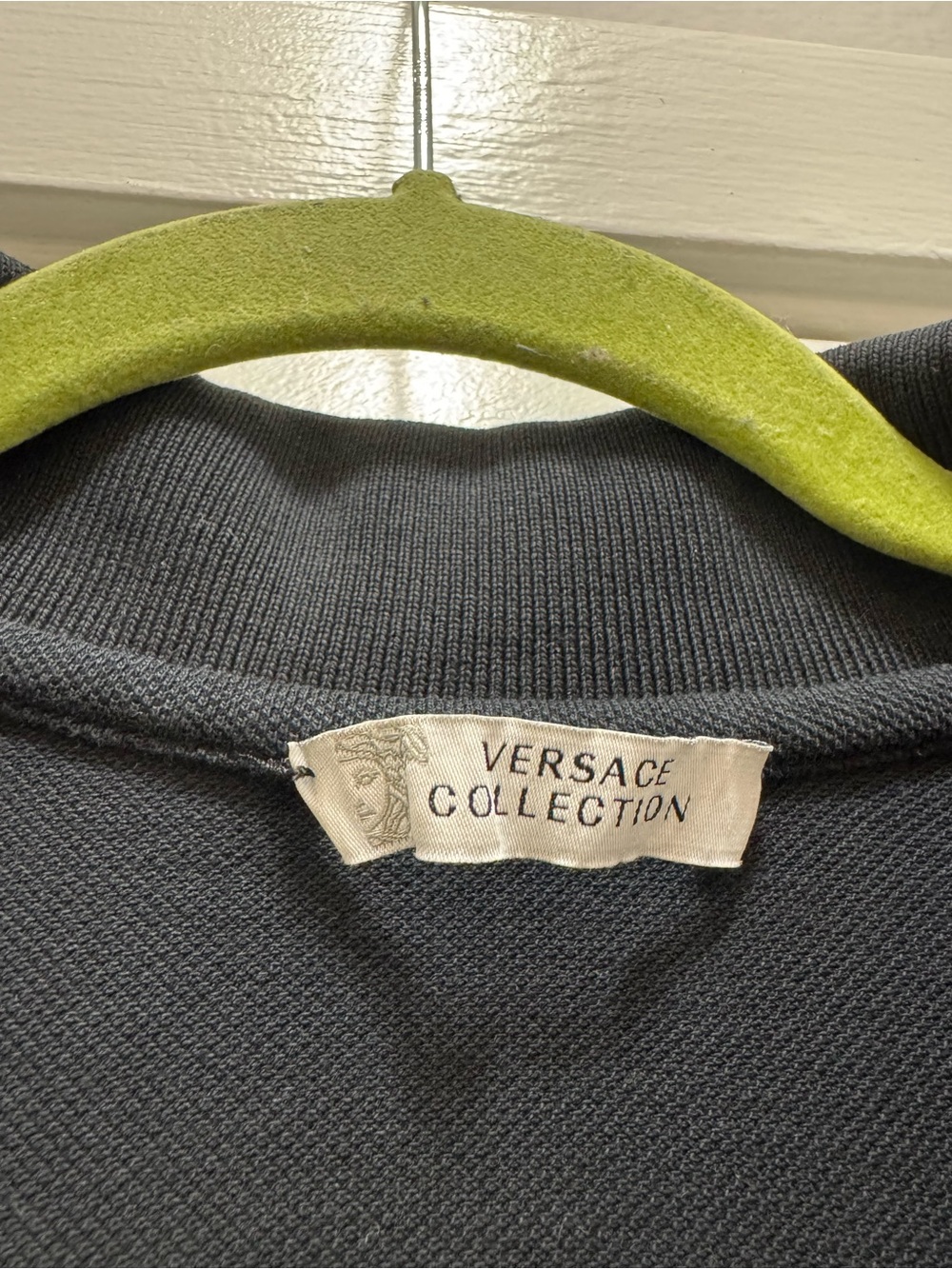 Versace Collection Black Short Sleeve Polo Shirt - Picture 5 of 10